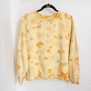 Athleta Women's Tie Dyed Sweatshirt/Pullover Yellow Orange
